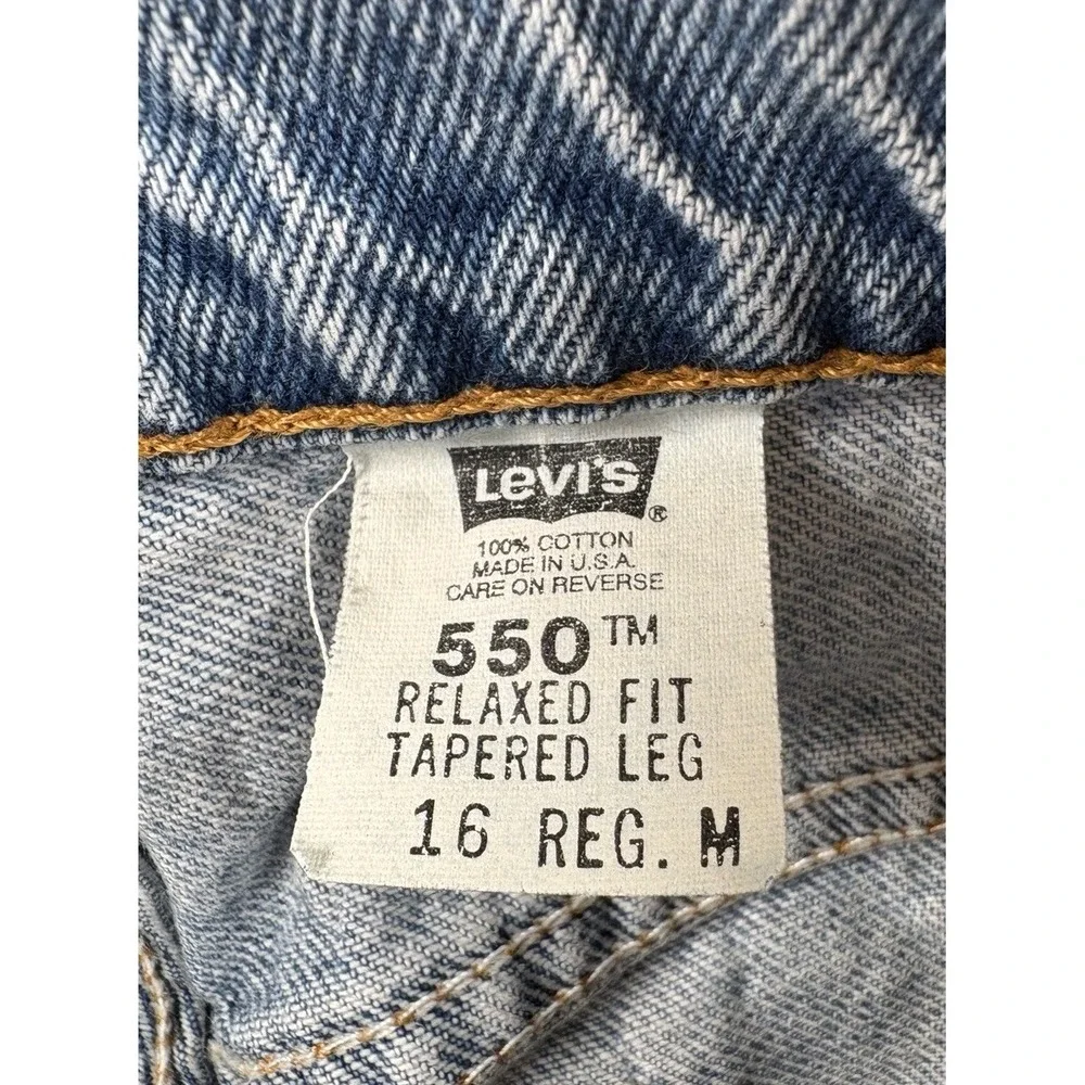 Levis 550 Made In USA Womens Jeans Relaxed Fit Tapered Leg 16 Regular - Read‎